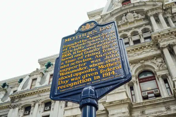 Mother's Day Marker in front of City Hall