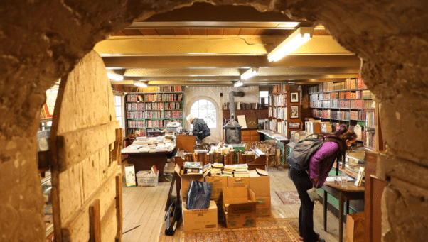 people in Baldwin's Book Barn