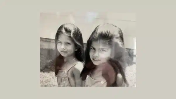 Danielle Geyer and her twin sister.