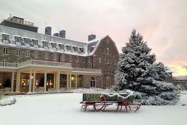 Skytop Lodge in winter time