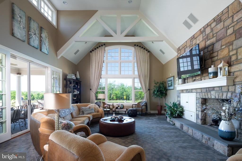 Living room of Luxurious Colonial in Perkasie, PA.