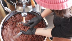 Triangle Roasters mixes beans to make coffee and chocolate