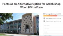 Archbishop Wood High School Girls' Uniform policy pants