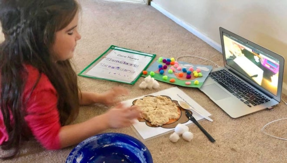 Vanessa Nolan's virtual nursery school student