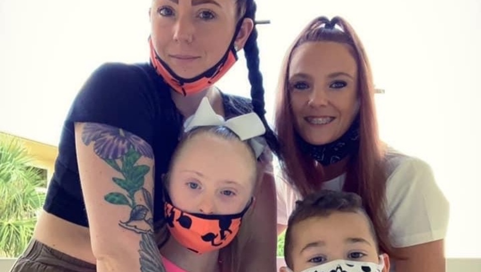 The Wiegand family, displaced by a Bristol apartment fire