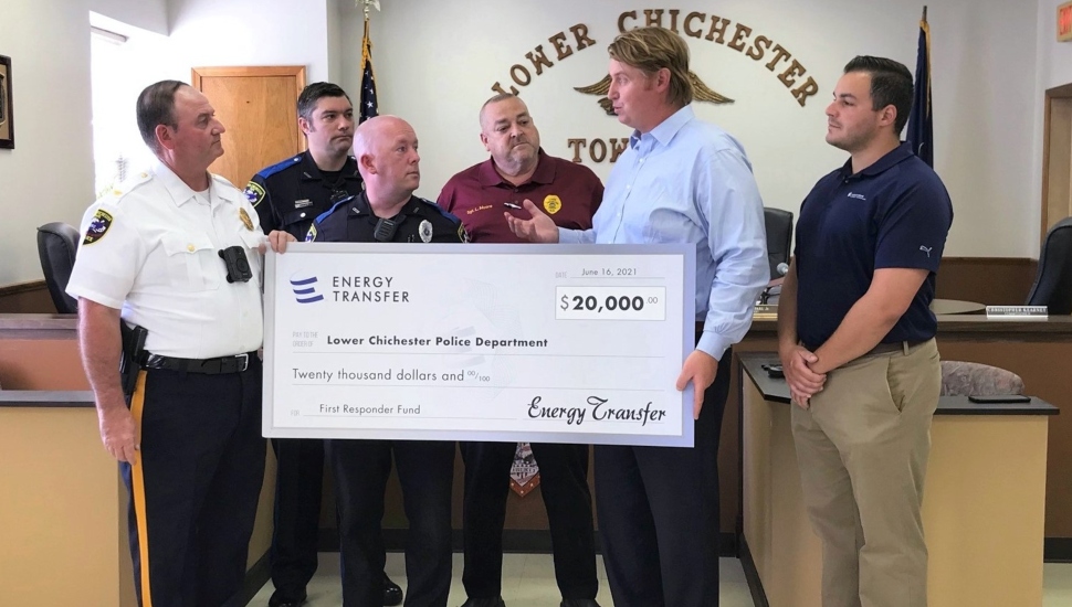 ‘Proud to Be a Consistent Thread’ in Lower Chichester, Energy Transfer Grants $20K to Police for Body Cameras