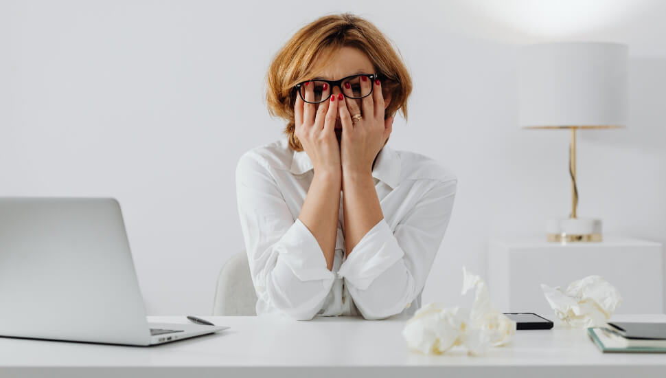 Woman feeling anxious