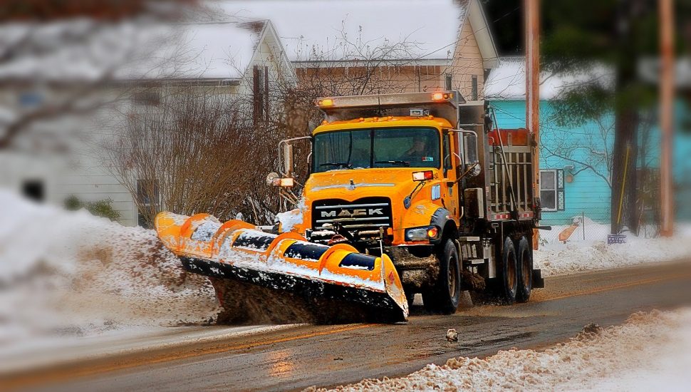 snowplowing truck