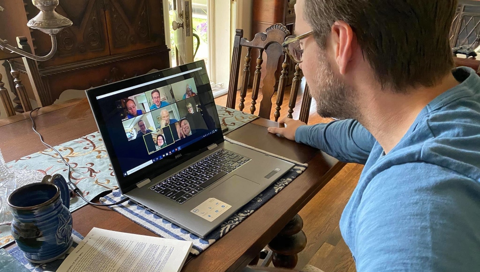man at computer screen