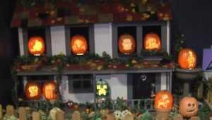 house with pumpkins