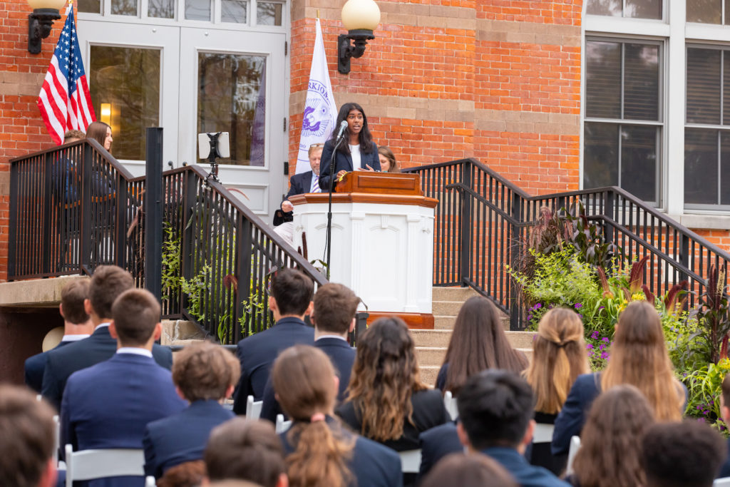 Convocation at school.