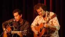 A.J. Croce (left) performs one of his father’s songs.