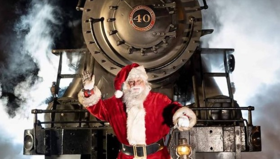 santa and train