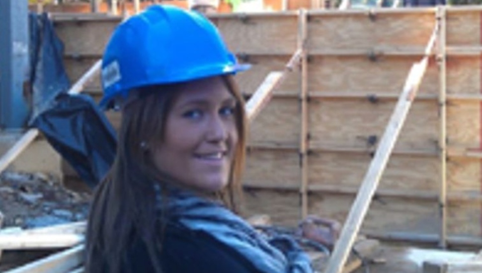 woman in hard hat