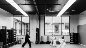 kids in a karate studio