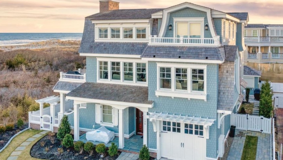 blue home by the ocean