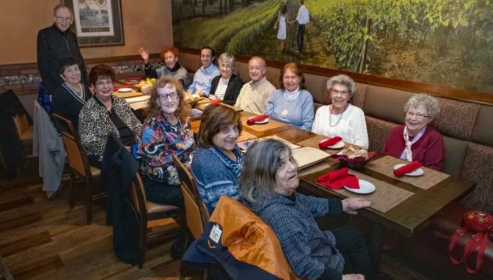 people around restaurant table