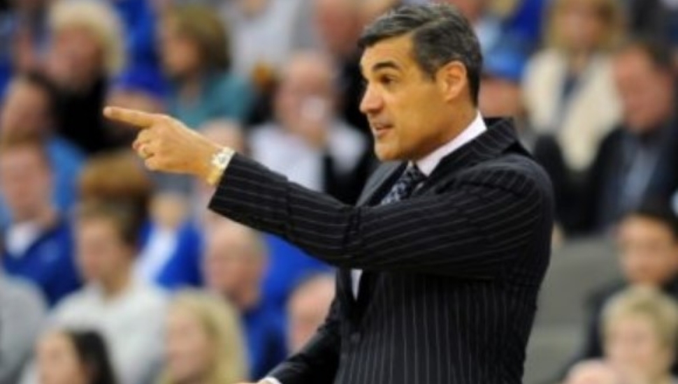 Jay Wright on the basketball court.
