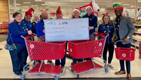 people at target with large check