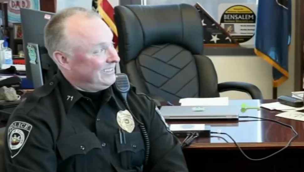 smiling police officer