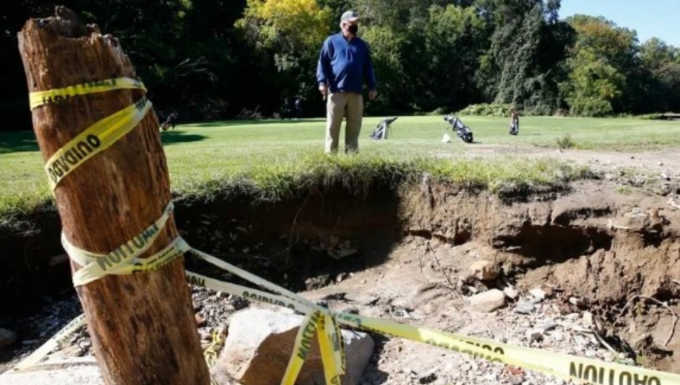 Golfer Jerry Haas at the Cobbs Creek Golf Club.