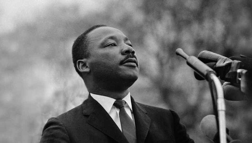 man at a microphone