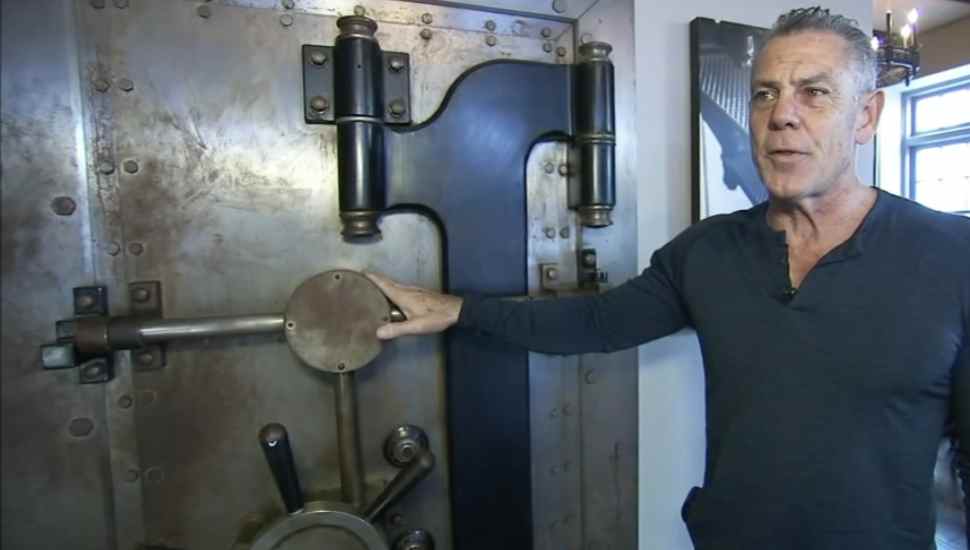 man at a vault