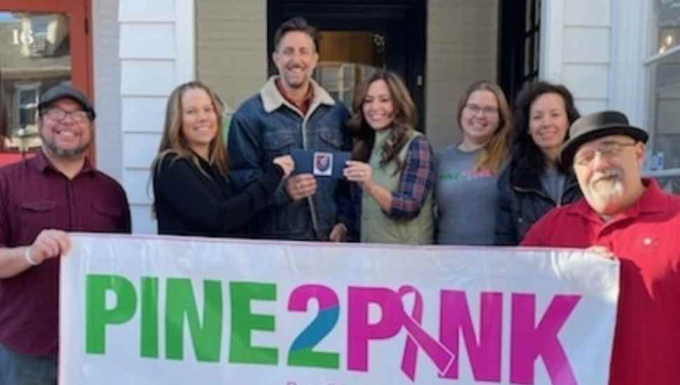 people with banner
