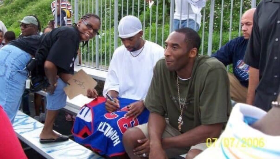 Rip Hamilton and Kobe Bryant in Ash Park in Coatesville
