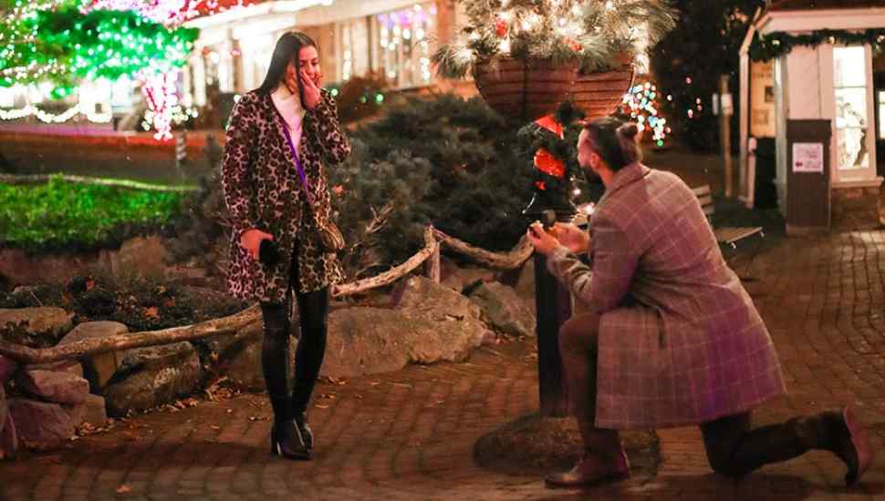 Boyfriend Used Peddler’s Village in Full Five-Golden-Rings Holiday Mode to Present a Sixth