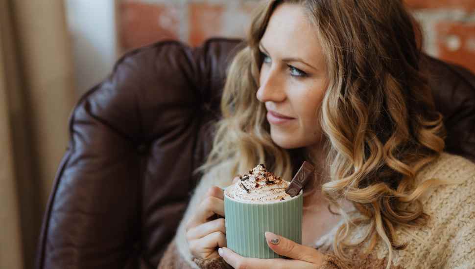 woman with mug