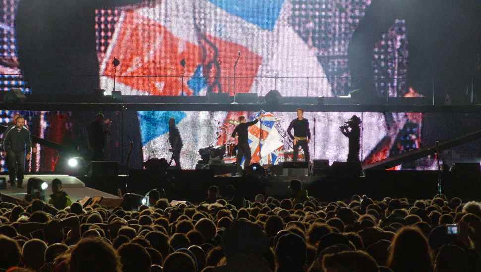 band onstage