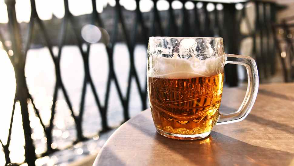 beer on a table