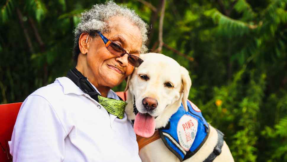 man and dog