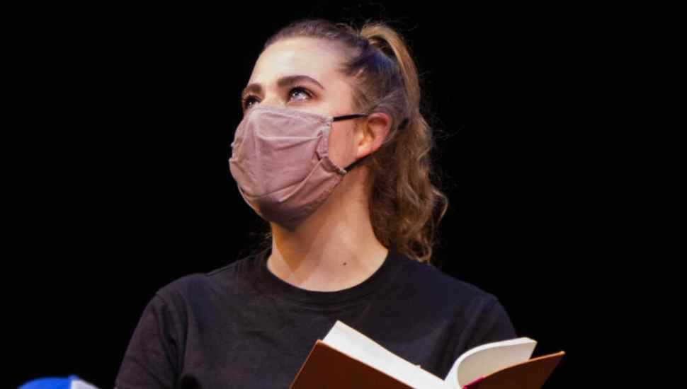 woman with book