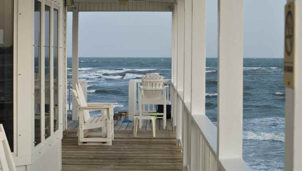 deck with chairs