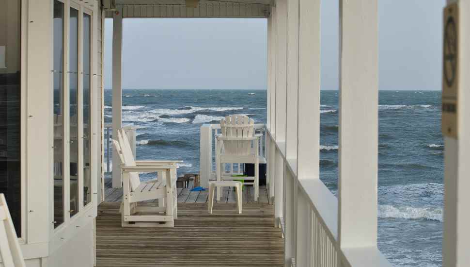 deck with chairs