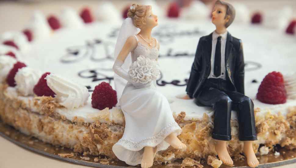 plastic bride and groom