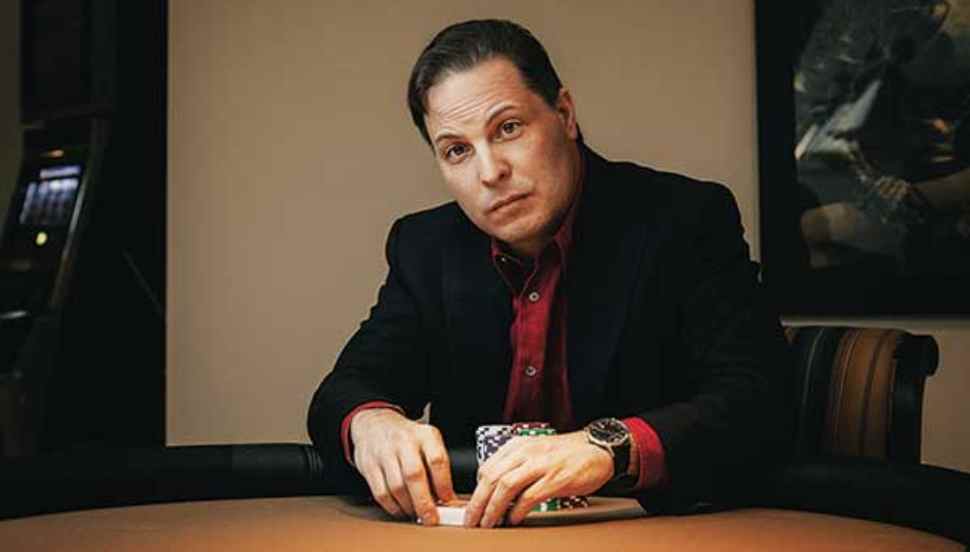 man with chips