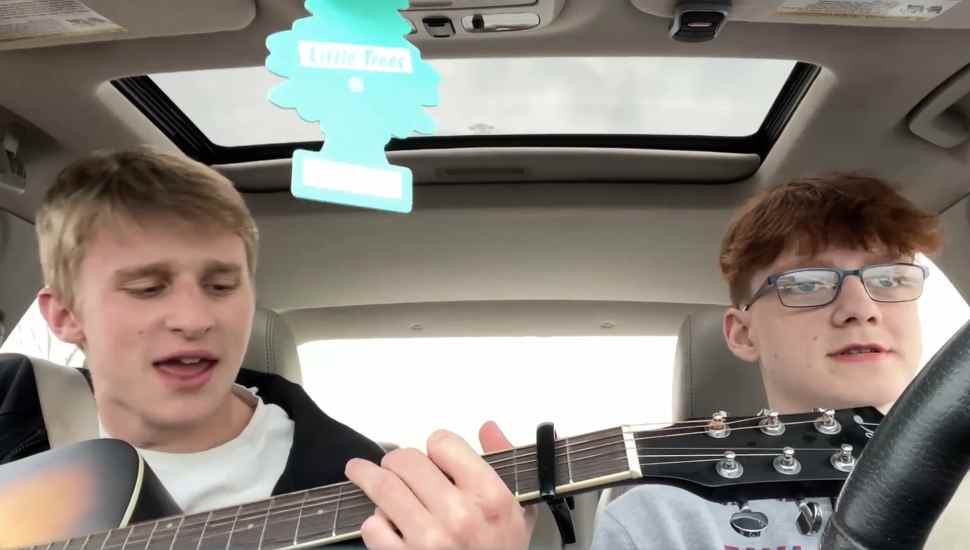 teenagers in a car