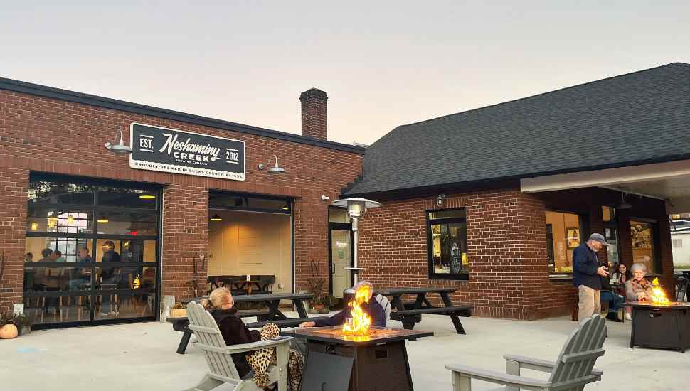 brick building with firepits