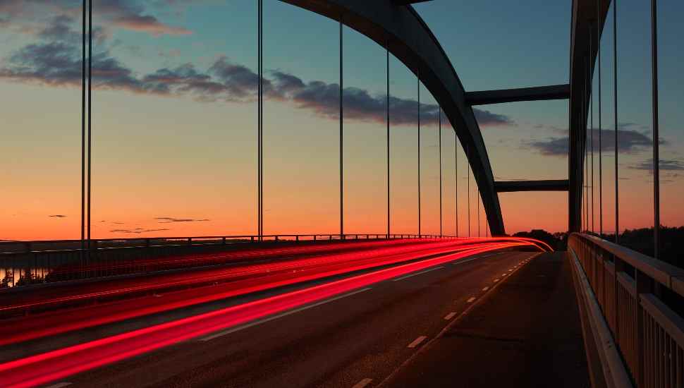 bridge at sunset