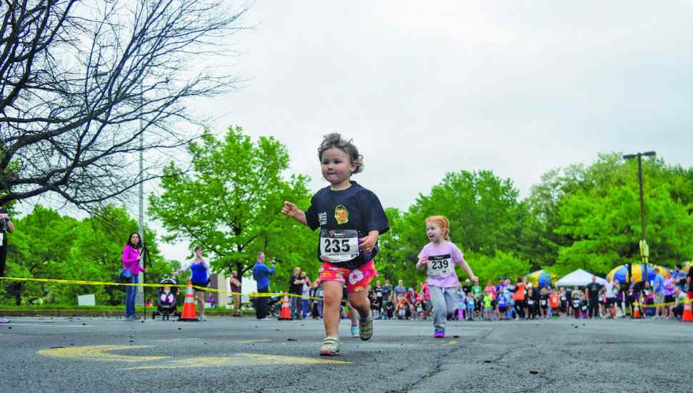 child running