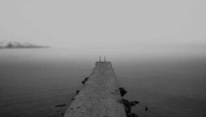dock in mist