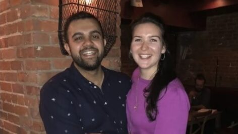 One of the first photos of Shreyas Bendre and Colleen McGroarty as a couple