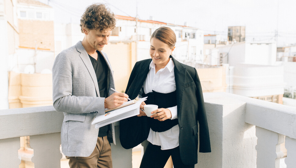 Sales Manager in an office