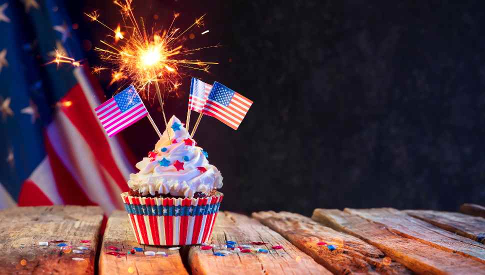 cupcake with sparkler