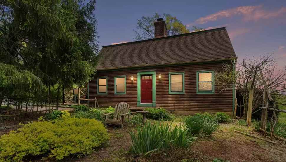 home exterior at night