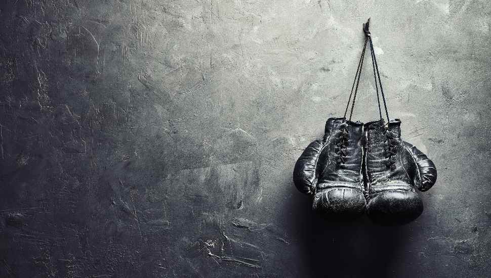 gloves on a hook