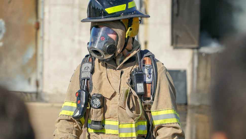 man in fire gear